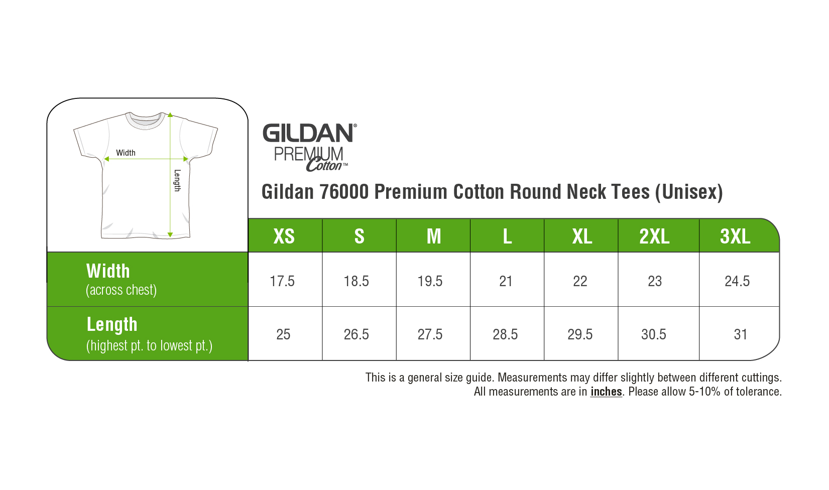 Gildan 76000 Premium Cotton T-Shirt - Tshirt Printing - Ark Industries