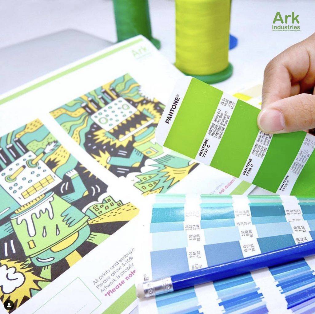 tshirt printing singapore color pantone swatches